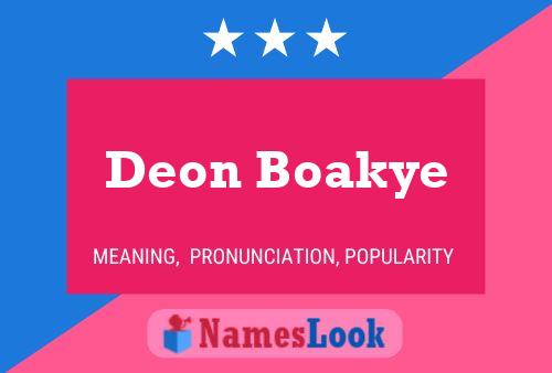 ملصق اسم Deon Boakye