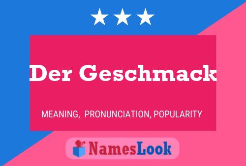 ملصق اسم Der Geschmack