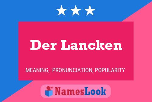 ملصق اسم Der Lancken