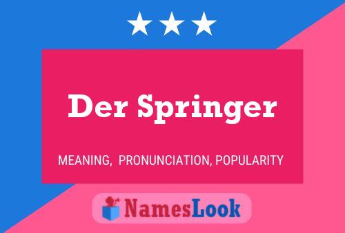 ملصق اسم Der Springer