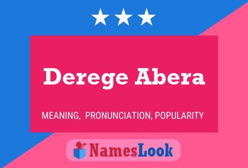 ملصق اسم Derege Abera