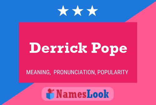 ملصق اسم Derrick Pope