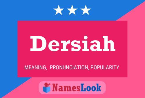 ملصق اسم Dersiah