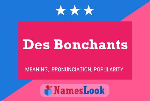 ملصق اسم Des Bonchants