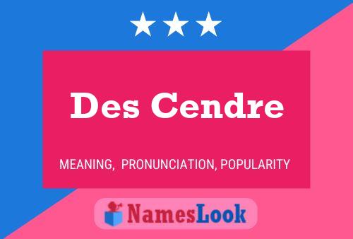 ملصق اسم Des Cendre