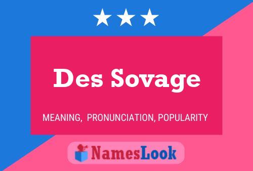 ملصق اسم Des Sovage