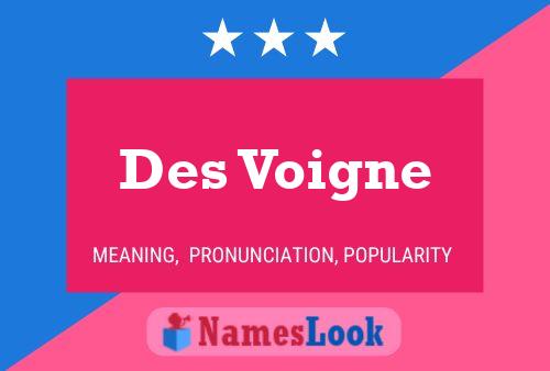 ملصق اسم Des Voigne