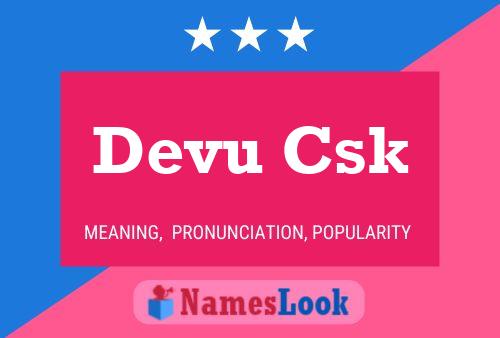 ملصق اسم Devu Csk