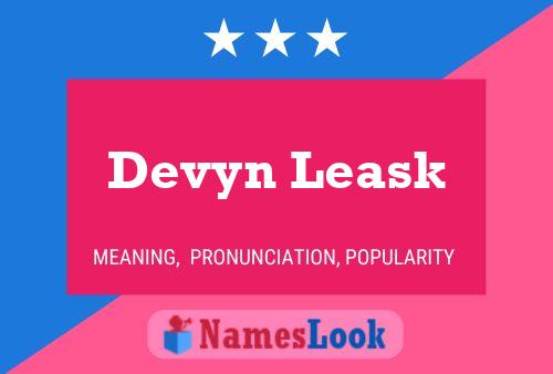 ملصق اسم Devyn Leask