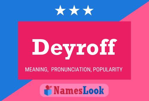 ملصق اسم Deyroff