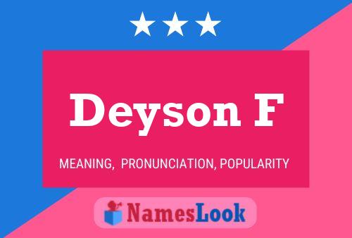 ملصق اسم Deyson F