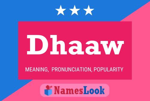 ملصق اسم Dhaaw