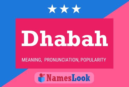 ملصق اسم Dhabah