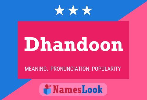 ملصق اسم Dhandoon