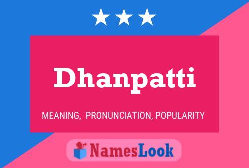 ملصق اسم Dhanpatti