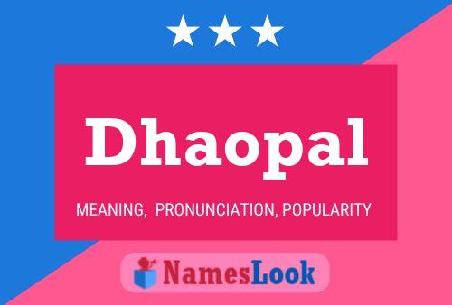 ملصق اسم Dhaopal