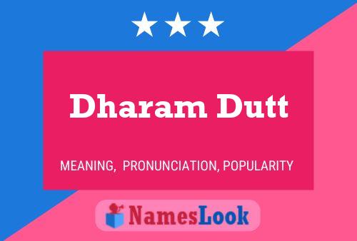 ملصق اسم Dharam Dutt