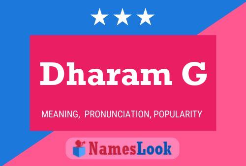 ملصق اسم Dharam G