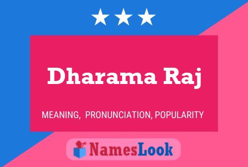 ملصق اسم Dharama Raj