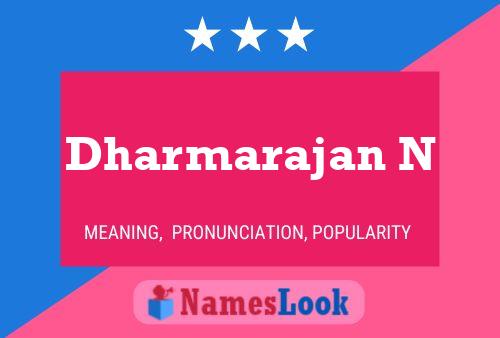 ملصق اسم Dharmarajan N