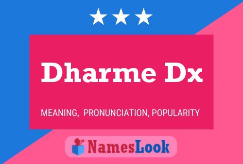 ملصق اسم Dharme Dx