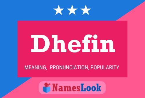 ملصق اسم Dhefin