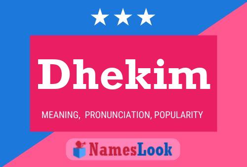 ملصق اسم Dhekim