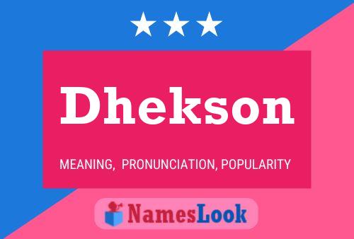 ملصق اسم Dhekson