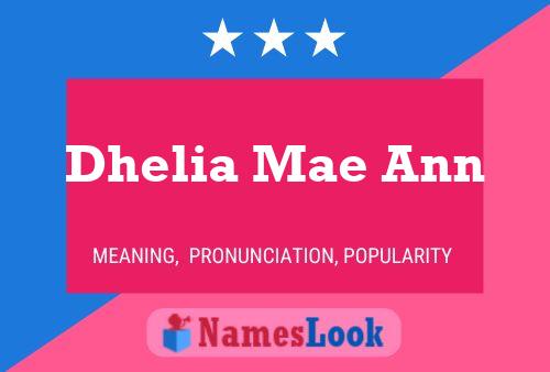 ملصق اسم Dhelia Mae Ann