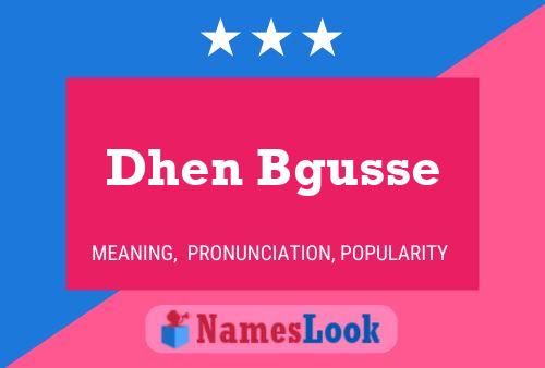 ملصق اسم Dhen Bgusse