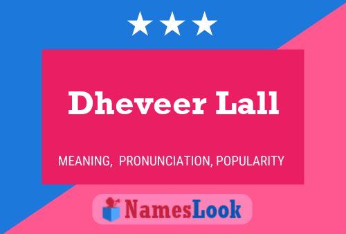 ملصق اسم Dheveer Lall