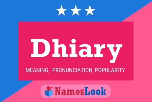 ملصق اسم Dhiary