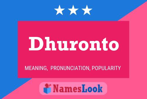 ملصق اسم Dhuronto