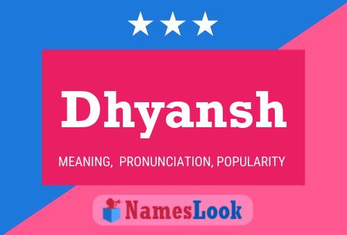 ملصق اسم Dhyansh