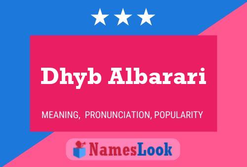 ملصق اسم Dhyb Albarari