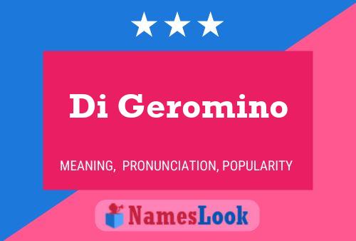 ملصق اسم Di Geromino