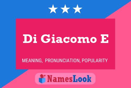 ملصق اسم Di Giacomo E