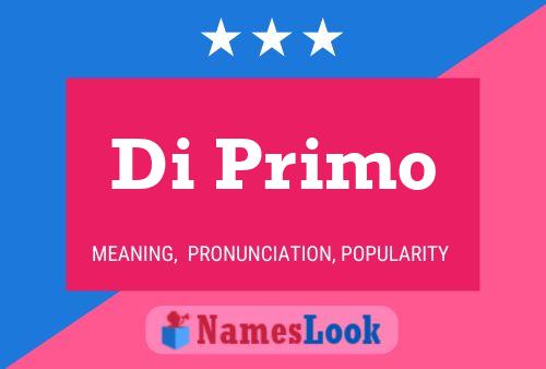 ملصق اسم Di Primo