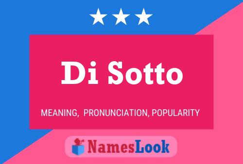 ملصق اسم Di Sotto