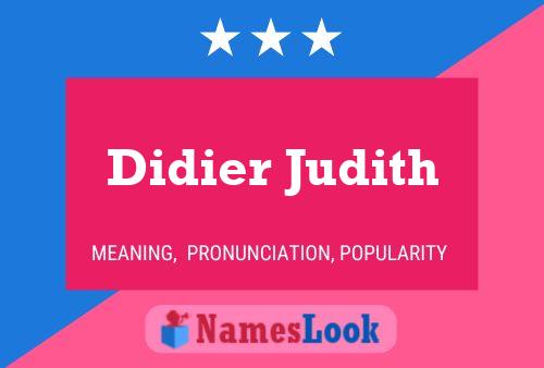 ملصق اسم Didier Judith