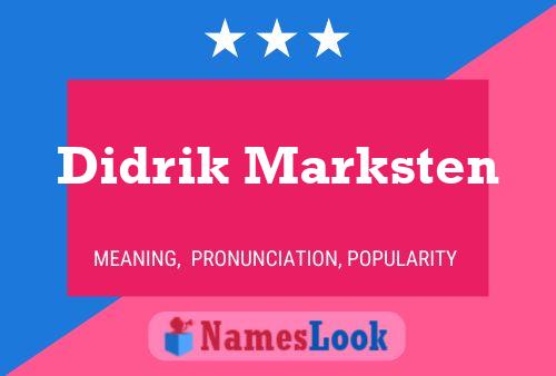 ملصق اسم Didrik Marksten