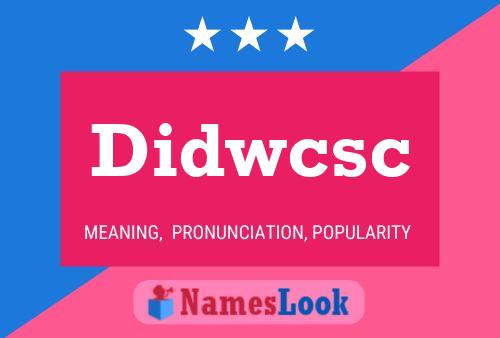 ملصق اسم Didwcsc