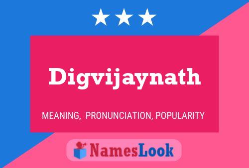 ملصق اسم Digvijaynath