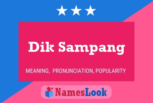 ملصق اسم Dik Sampang