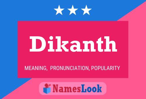 ملصق اسم Dikanth