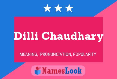 ملصق اسم Dilli Chaudhary