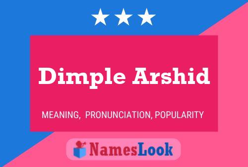 ملصق اسم Dimple Arshid