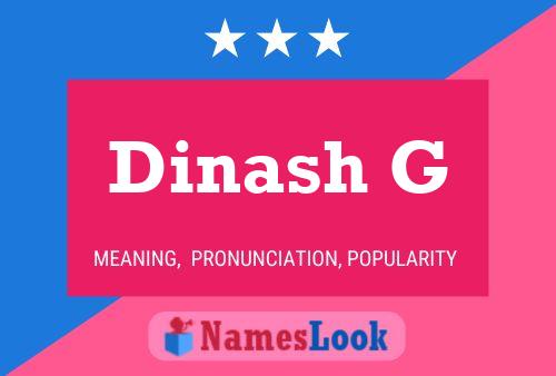 ملصق اسم Dinash G