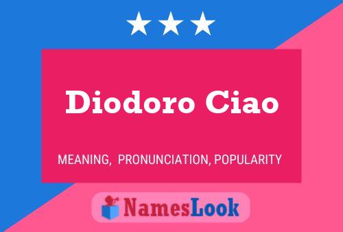 ملصق اسم Diodoro Ciao