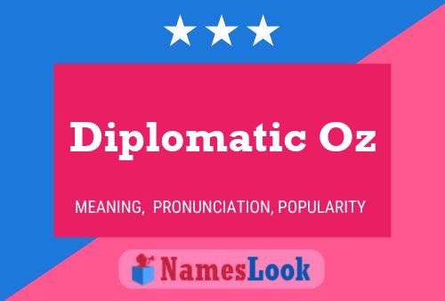 ملصق اسم Diplomatic Oz